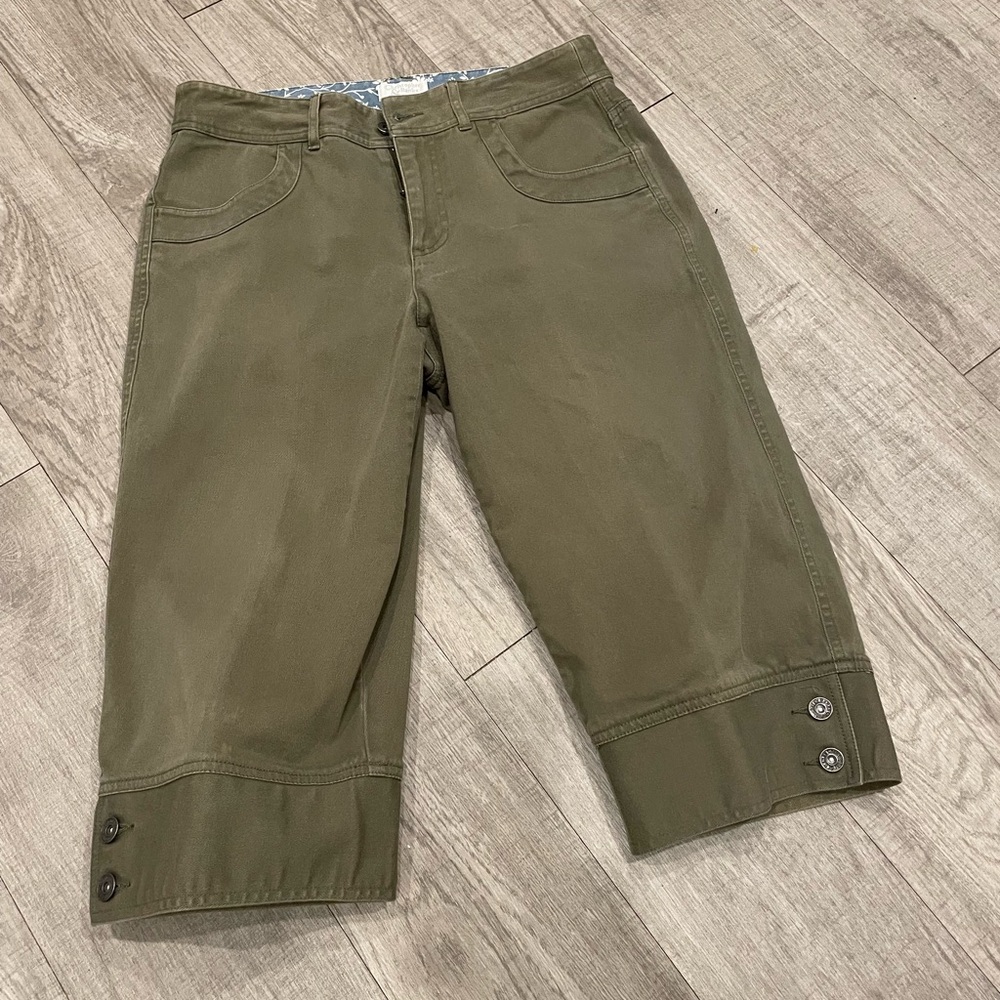 Christopher & Banks Olive Green Capri Pants